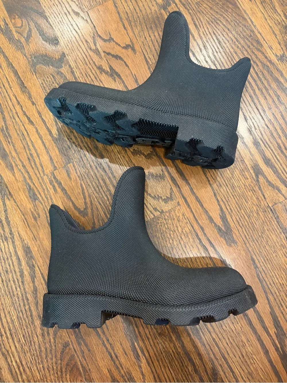 BURBERRY Marsh Ankle Black Rubber Rain Boots